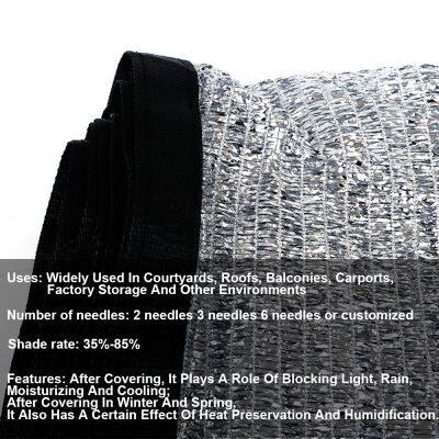 Gewebtes Stoff-Schattierungsnetz, silbernes Schattierungsgitter, Aluminium-Schattierungsstoff für das Gärden schattieren photo-3