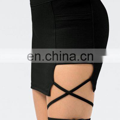 Newest Design Sexy Straps Golf Tennis Sports Mini Skirt Side Pocket Women Workout Running Sportswear Fitness Yoga Clothes photo-4