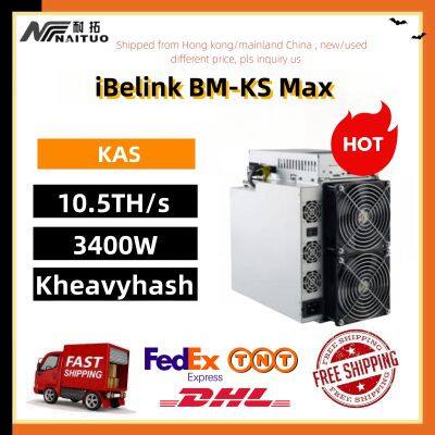 New KAS Miner IBelink BM-KS Max 10.5th/s 3400w KHeavyHash Algorithm Crypto Hardware Cryprocurrency Rig Mining Crypto Asic Miner