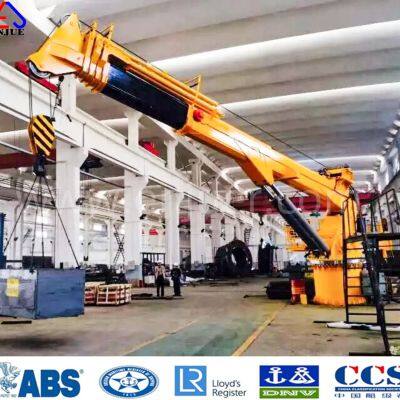 High Quality and  Cheap Price Medium-Duty20 Ton 30 M Straight Arm Telescopic  Boom  Deck  Crane Marine Offshore Ship Deck Cranes