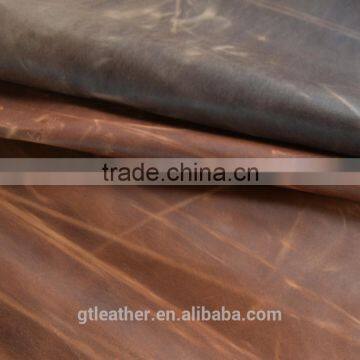 Cow oil Pull up Leather two tone 2.0 usd/sf