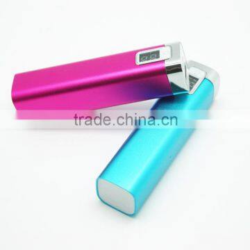 Mini Cheap Portable Lcd Display 2600mAH Power Bank ,metal Lipstick photo-3