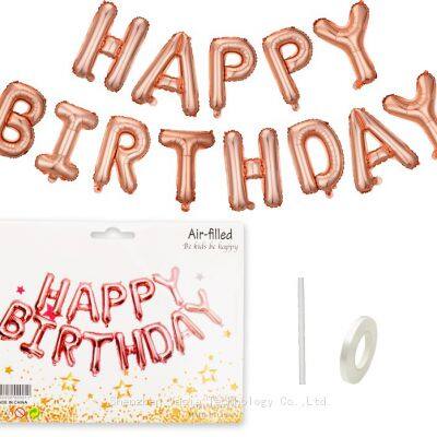 Wholesale 16-inch Happy Birthday Letter Foil Balloons Set for Kids Adult Birthday Party Decor