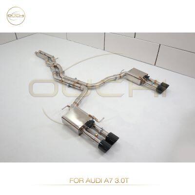 304 Stainless Steel Cat-Back Exhaust System for Audi A1/A6 A7 C8/ R8 V8 MK1 High Performance Exhaust Electronic Valve With Tips photo-3