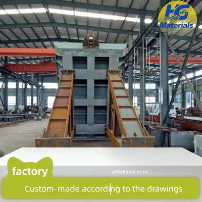 Reservoir gate plane sliding fixed-wheel type curved steel gate hydraulic engineering river steel solid manufacturer in stock