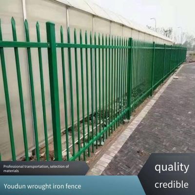 engineering wall guardrails, udun factory area protective railings reconstruction, blue, white and black zinc-steel fences