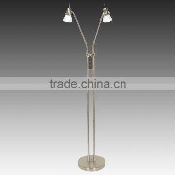 Modern Glass Floor Lamp with GU10 Bulbs