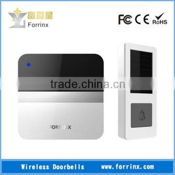 FORRINX Battery-free Wireless Doorbell with Solar Energy Powered Transmitter 52 Melodies 300m Range in the Open Air