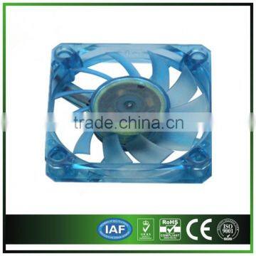 60mm Blue Transparent Computer Cooling Fan with LED Light