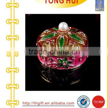 European high-grade gold-plated jewelry box painted