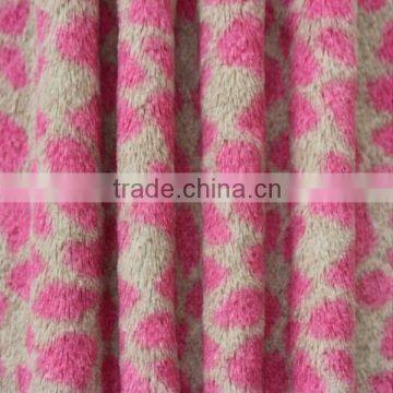 100% polyester printed fake plush fabric textile