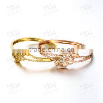 China manufacture flower bangles 18K charming alloy bangles