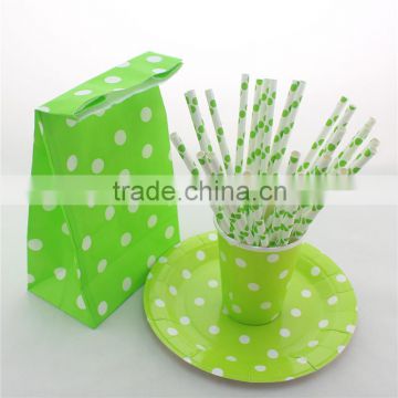 Party cutlery set/party tableware/party colorful drinking straws gift bags food palte