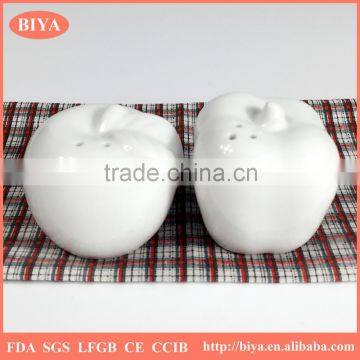 spice jars wholesale white ceramic personalized salt and pepper sauce shaker bottles custom vegetable fruits shape