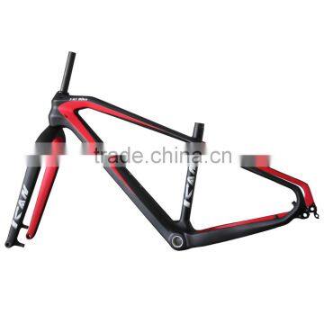 Carbon fiber fat bike frame beach bike frame FM190, China cheap carbon snow bike with fork