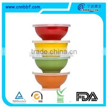 Disposable colorful PP bowl with lid