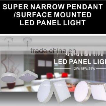 Surface mounted led panel light as hanging led pendant light