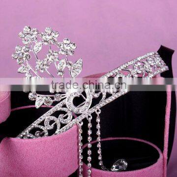 BlingBling Cheap Wholesale Bridal Crown Crystal Rhinestone Pave Wedding Jewelry for Fashion Bridal Tiara Jewelry photo-6