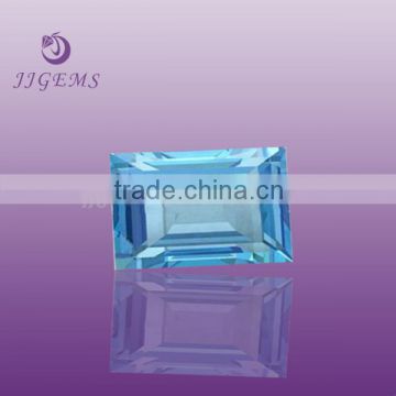 factory price rectangle brazilian aquamarine synthtetic crystal glass