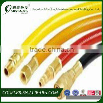 PE anti static hose with brass coupler