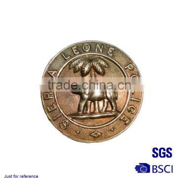 Promotional metal novelty coin Stamping imitation gold map of the world badge gold-plated metal coin