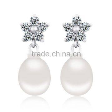 CYW China Popular 925 Sterling Silver Imitation Pearl Earrings Jewelry Wholesale photo-2