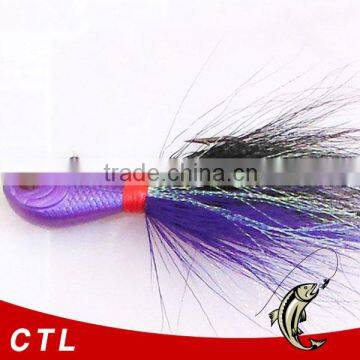 High quality CFF002 China wholesale fishing bucktail lead jig