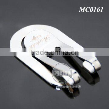 Customized Brand Name High Polished Stainless Steel Metal Laser Engraved Money Clip photo-5