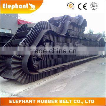 EP250 S type Sidewall Conveyor Belt/Long Operating Life/Rubber Belt for Washed Gravel Transport