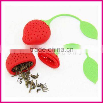 tea balls Factory wholesale High Quality Color Silicone Strawberry silicone tea strainers