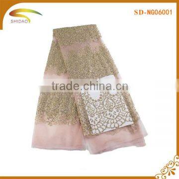 wholesale high quality latest Chinese Spanish decorative embroidery 3D patterned silk fabric for curtains and dress