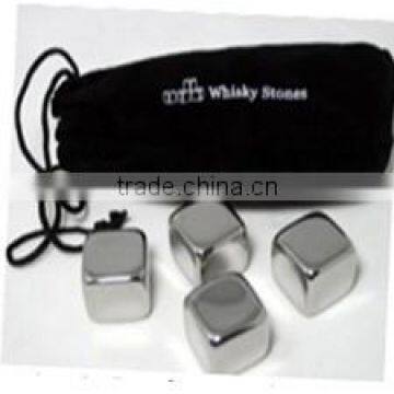 Stainless Steel Wine Chiller Metal Ice Cube with pouch