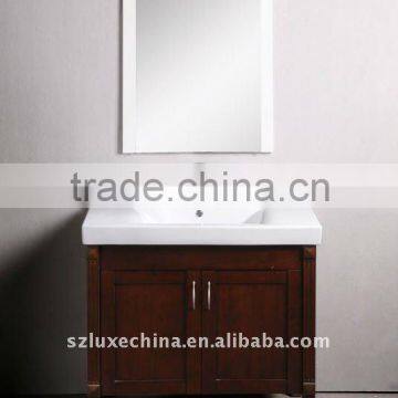 China fob price floor standing bathroom wash basin cabinet pvc