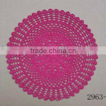 Hand Made Round Crochet Cotton Placemat