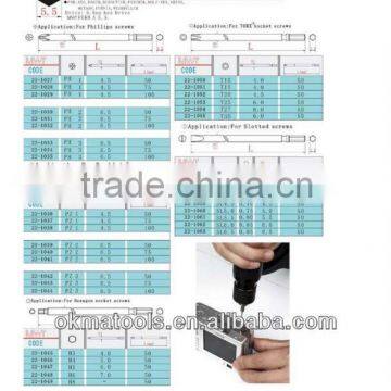 Import S2 Sandblasting Surface Screw Driver Bits