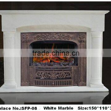 Russia Style Surround Modern Fireplace Marble