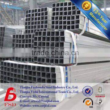 pregalvanized square fencing steel pipe 0.8mm