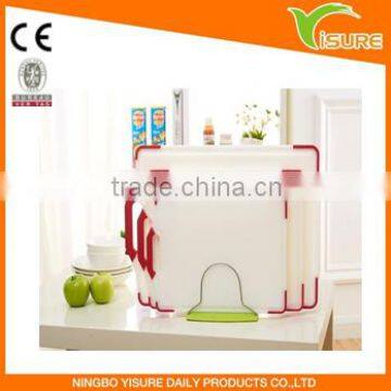 3PCS Square Double Thickness Colorful Large Plastic Square Cutting Board Set For Kitchen Non Silp Chopping Board