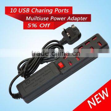 Factory supply universal multi port 5v USB power adapter CE FCC ROHS approved