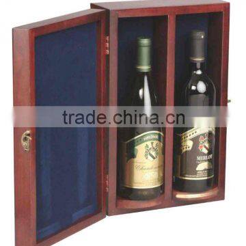 Rosewood Gift Wine Box Holding Up 2 Bottles