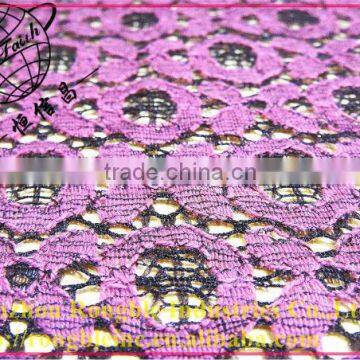 fashion design flower lace fabric for garment cotton lace