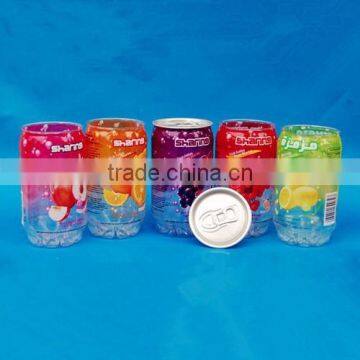 Clear Pet Plastic Can for Fruit Juice 355ml