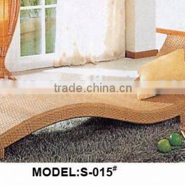 Outdoor rattan pool sunbed or beach bed