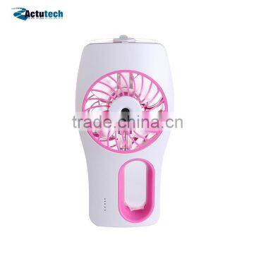 Mini Handheld Fan With Spray Water Powered By Battery