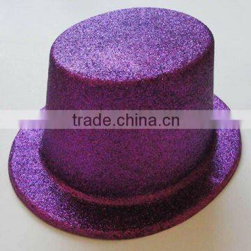 plastic glitter top hat