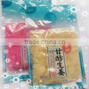 80g/bag very popular in EU sweet sushi ginger