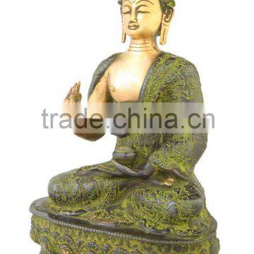 Blessing Buddha Sitting on Base 14" photo-2