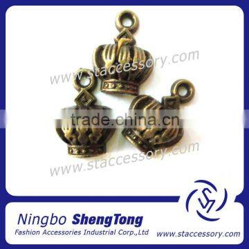 Antique Bronze Crown Metal Charms