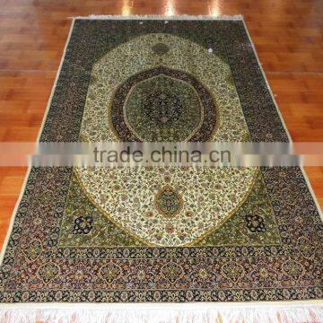 double knots kilim silk carpet hand knotted pure silk carpet