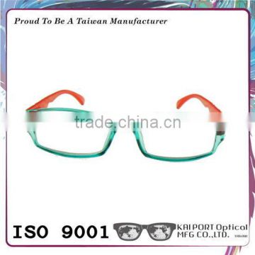 Unisex style shape with fluorescent color pc opticla glasses